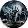 Halloween Pappteller Zombie Friedhof 6 St. -Halloween Lieferungen halloween zombie friedhof pappteller halloween zombie graveyard paper plate halloween friedhof dekoration 53189