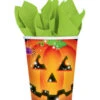 Pappbecher Mit Kürbis Motiv -Halloween Lieferungen halloween kuerbis pappbecher partybecher mit jack o lantern motiv 24590