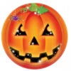 Kürbiskopf Partyteller -Halloween Lieferungen halloween kuerbis pappteller halloween geschirr und deko mit kuerbis motiv 24591