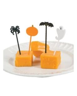 Halloween Party Picker 72 St. -Halloween Lieferungen halloween party picker partypicker mit geist fledermaus kuerbis und spinnen motiv 22548 c