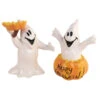 Happy Halloween Kürbisgeist Salz & Pfefferstreuer -Halloween Lieferungen happy halloween geister salz und pfefferstreuer halloween wohnungsdeko und homeware halloween ghost salt pepper set 54642