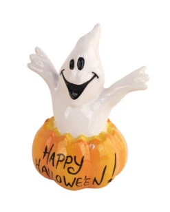 Happy Halloween Kürbisgeist Salz & Pfefferstreuer -Halloween Lieferungen happy halloween geister salz und pfefferstreuer halloween wohnungsdeko und homeware halloween ghost salt pepper set 54642 2
