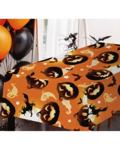 Tischdecke Happy Halloween Kürbis 8 Tischdecke Happy Halloween Kürbis -Halloween Lieferungen happy halloween kuerbis tischdecke happy halloween pumpkin tablecloth halloween deko kinder 53203 3