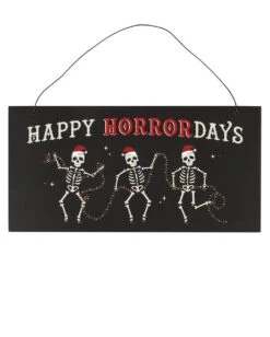 Happy Horrordays Hängeschild Aus Holz
