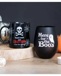 Here For The Boos Cocktail Glas -Halloween Lieferungen here for the boos halloween cocktail glas halloween homeware halloween geschirr 53395 04