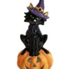 Schwarze Katze Auf Halloween Kürbis Teelichthalter 29cm 2 Schwarze Katze Auf Halloween Kürbis Teelichthalter 29cm -Halloween Lieferungen hexenkatze auf kuerbis keramik teelichthalter halloween wohnaccessoires und homeware witch cat on pumpkin cearmic candle house 54636 2