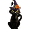 Schwarze Katze Mit Hexenhut Keramik Figur 31cm -Halloween Lieferungen hexenkatze keramik figur halloween und gothic wohnungsdeko und homeware witchs car familiar figurine 54646 2