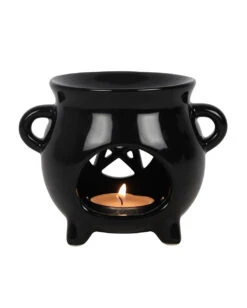Pentagramm Hexenkessel Duftlampe -Halloween Lieferungen hexenkessel pentagramm duftlampe gothic duftlampe pentagram cauldron oil burner gothic deko 51987 02