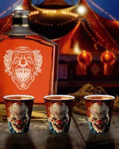 Horror Clown Zirkus Schnapsbecher 3 St. -Halloween Lieferungen horrorclown circus shot becher pappe horror clown circus shot mug cardboard horror zirkus dekoration 53167 2