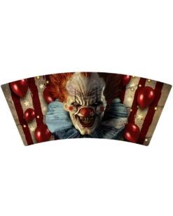 Horror Clown Zirkus Schnapsbecher 3 St. -Halloween Lieferungen horrorclown circus shot becher pappe horror clown circus shot mug cardboard horror zirkus dekoration 53167 3
