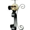 Kerzenhalter Mit Totenschädel -Halloween Lieferungen kerzenstaender mit totenkopf kerzenleuchter deko gothic dekoration halloween dekoration skull candle holder 36529