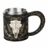 Bierkrug Mit Gehörntem Stierschädel -Halloween Lieferungen krug mit longhorn tierschaedel totenkopf bierkrug mit stierschaedel longhorn bull skull mug 51392 01
