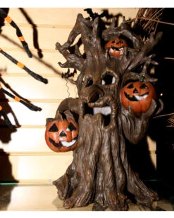 Halloween Geisterbaum Mit LED 45cm -Halloween Lieferungen kuerbis geisterbaum mit led 45cm haunted pumpkin tree with led halloween deko baum 54648 3