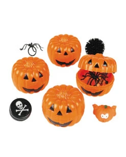 Halloween Mini Kürbis & Überraschungs Gimmick 24 St. -Halloween Lieferungen kuerbis mit kleiner ueberraschung halloween treat kuerbis geschenk 2919 02