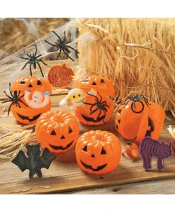 Halloween Mini Kürbis & Überraschungs Gimmick 24 St. -Halloween Lieferungen kuerbis mit kleiner ueberraschung halloween treat kuerbis geschenk 2919 05