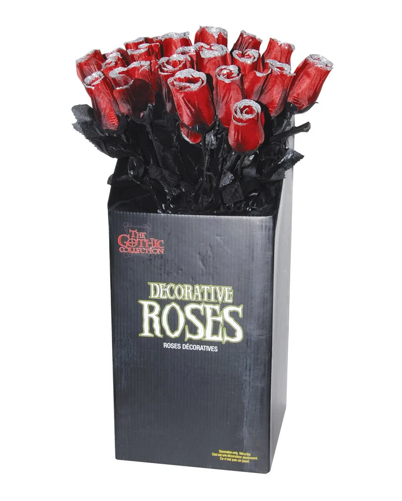 Dunkelrote Kunstrose 3 Dunkelrote Kunstrose