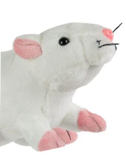 Weiße Plüschratte 19cm -Halloween Lieferungen kuscheltier ratte 19cm weiss plueschratte fuer kinder geschenkartikel plueschtier ratte 29709 4