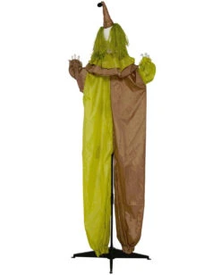 Horror Clown Standfigur Mit Leuchtaugen 180cm -Halloween Lieferungen lebensgrosse horror clown figur mit licht 180cm life size horror clown figure with light halloween standfigur clown 53363 3