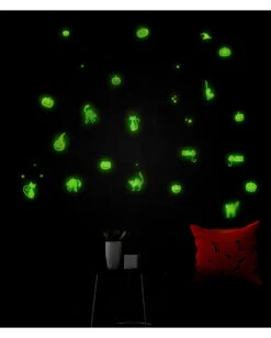 Leuchtende "Kürbisse & Katzen" Halloween Sticker -Halloween Lieferungen leuchtende halloween sticker kuerbisse und katzen glow in the dark halloween sticker pumpkin and cats 51727 03