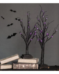 Halloween Glitzer Baum Leuchtend 75cm -Halloween Lieferungen leuchtender halloween baum 75cm light up halloween tree halloween deko glitzer baum leuchtend 54046 2