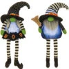 Plüsch Kantenhocker Halloween Gnom Leuchtend 38cm -Halloween Lieferungen leuchtender pluesch kantenhocker halloween zwerg 38cm plush light up witch gnome shelf sitter 54085