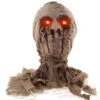 Mumienkopf Mit LED Augen 50cm -Halloween Lieferungen mumienschaedel mit led augen mummy skull with led eyes halloween deko 52834 01
