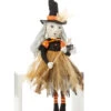 Halloween Hexe Kantenhocker Figur Orange 50cm -Halloween Lieferungen orange halloween hexe kantenhocker figur orange halloween witch sitting figure klassische hexen deko 53803