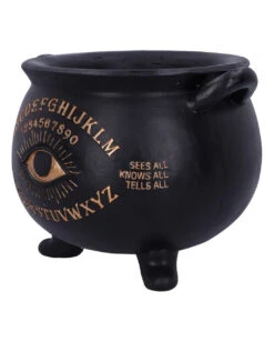 Spirit Hexenkessel Mit Auge 22,3cm -Halloween Lieferungen ouija hexenkessel mit sehendem auge ouija witches cauldron with seeing eye halloween deko 51061 02