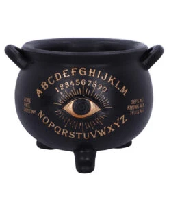 Spirit Hexenkessel Mit Auge 22,3cm -Halloween Lieferungen ouija hexenkessel mit sehendem auge ouija witches cauldron with seeing eye halloween deko 51061 04