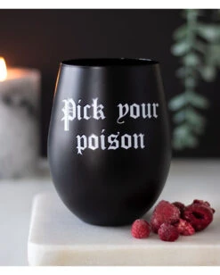 Wähle Dein Gift Weinglas -Halloween Lieferungen pick your poison weinglas pick your poison wine glass halloween homeware gothic homeware 53394 03