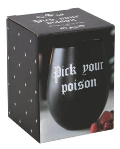 Wähle Dein Gift Weinglas -Halloween Lieferungen pick your poison weinglas pick your poison wine glass halloween homeware gothic homeware 53394 05
