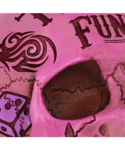 Pinke Tattoo Fund Totenschädel Spardose -Halloween Lieferungen pinke tattoo fund totenkopf spardose pinke tattoo fund money box totenschaedel geschenkartikel 54552 05