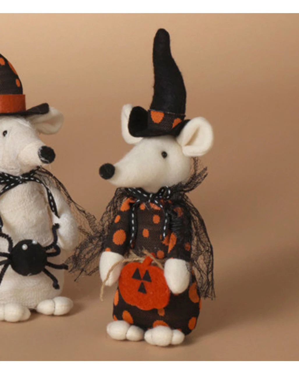 Halloween Plüsch Maus Mit Kürbis 23cm 4 Halloween Plüsch Maus Mit Kürbis 23cm – Bild 2