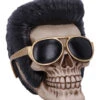 Rock 'n' Roll Totenschädel 17cm -Halloween Lieferungen rock n roll totenkopf rock n roll totenschaedel rock n roll skull rockabilly wohnaccessoire 53392 01