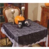 Schwarze Spinnweben Tischdecke Rund 177 X 243 Cm -Halloween Lieferungen runde spinnweben tischdecke halloween tischdecke spirderweb lace table cloth 28622 01