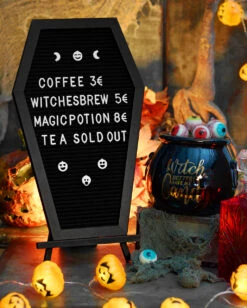 Sarg Buchstabentafel 12 Sarg Buchstabentafel -Halloween Lieferungen sarg buchstabentafel coffin letterboard halloween und gothic deko 51485 3