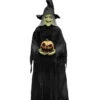 Spooky Hexe Mit Flammenkürbis Animatronic 215cm -Halloween Lieferungen schaurige hexe mit flammenkuerbis animatronic 215cm riesige halloween hexe animatronic 52640