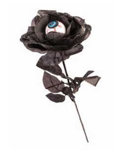 Schwarz/Graue Rose Mit Auge -Halloween Lieferungen schwarz rote rose mit augapfel schwarz rote rose mit auge black red rose with eyeball 39095 01