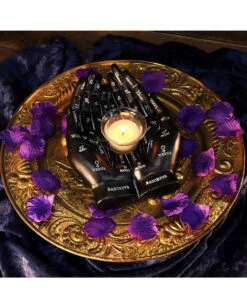 Schwarze Chiromantie-Hände Teelichthalter 15 Schwarze Chiromantie-Hände Teelichthalter -Halloween Lieferungen schwarze handlese haende kerzenhalter schwarze chiromantie haende teelichthalter 51059 07