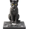Schwarze Katze Mit Hexenbrett -Halloween Lieferungen schwarze katze mit ouija brett halloween gothic und wicca deko hexen dekoration spirit board cat decor 51508