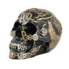 Schwarzer Kelten Totenschädel Mit Goldenen Tribals 20cm -Halloween Lieferungen schwarzer celtic totenkopf mit tribals als motiv black skull with golden tribals as design 54667 01