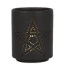 Schwarzer Teelichthalter Mit Pentagramm -Halloween Lieferungen schwarzer pentagramm teelichthalter black pentagram tealight holder gothic deko halloween dekoration 50820 01