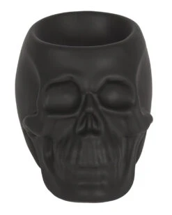 Schwarzer Totenschädel Duftöl Teelichthalter 7 Schwarzer Totenschädel Duftöl Teelichthalter -Halloween Lieferungen schwarzer totenkopf duftoel teelichthalter schwarzer totenschaedel duftoel halter black skull oil burner tealight holder 50821 02