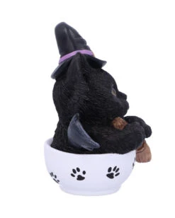 Schwarzes Hexen Kätzchen Mit Hexenbesen In Teetasse -Halloween Lieferungen schwarzes hexen kaetzchen in teetasse blck witch cat in tea cup halloween tichsdeko halloween figur 50723 04