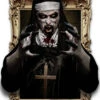 3D Deko Folie Zombie Nonne Selbstklebend -Halloween Lieferungen selbstklebende 3d deko folie zombie nonne self adhesive 3d deco foil zombie nun halloween wanddekoration 53249