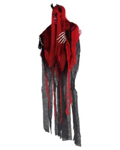 Teufel Skelett Hängefigur Mit LED Augen 150cm -Halloween Lieferungen skelett teufel haengefigur mit leuchtenden augen 150cm skeleton devil hanging decoration halloween und horror deko 53956 2