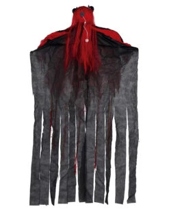 Teufel Skelett Hängefigur Mit LED Augen 150cm -Halloween Lieferungen skelett teufel haengefigur mit leuchtenden augen 150cm skeleton devil hanging decoration halloween und horror deko 53956 3