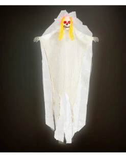 Skelettbraut Mit Leuchtendem Totenschädel 105cm 9 Skelettbraut Mit Leuchtendem Totenschädel 105cm -Halloween Lieferungen skelettbraut mit leuchtendem totenkopf skeleton bride with blinking skull halloween deko 51743 04
