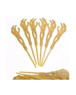 Skelett Hand Cocktail Picker 72 St. -Halloween Lieferungen skelkett hand partypicker skeleton food picks halloween cocktailspiesschen bild2 29215