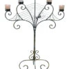 Silber-goldener Metall Spinnweben Kerzenständer -Halloween Lieferungen spinnweben metall kerzenstaender silber gold spiderweb metal candelabra silver gold halloween tischdeko 530345jpg